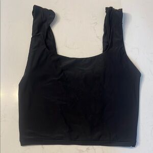 Aerie Black Smoothez Crop Top